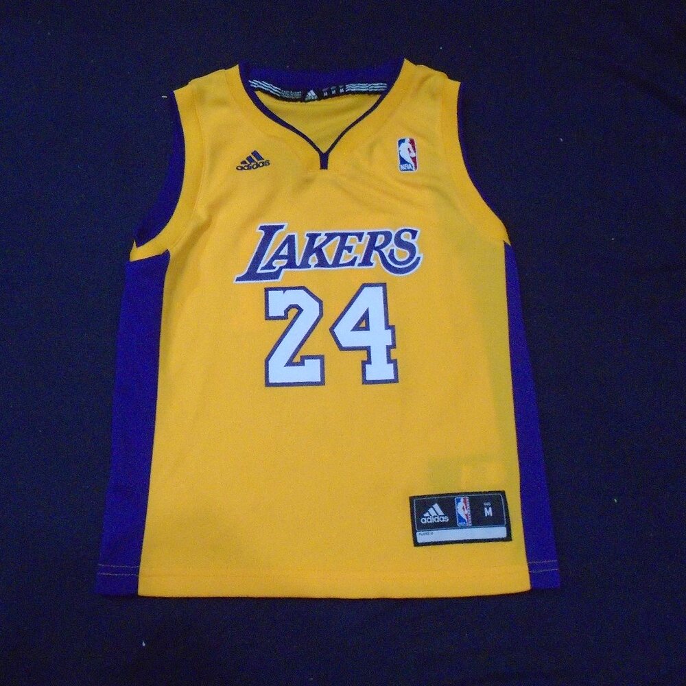 Authentic Adidas KOBE BRYANT #24 Los Angeles LA Lakers NBA Jersey Toddler M 5-6